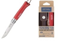 ZESTAW OPINEL Nóż Inox Origins RED No.08 Etui