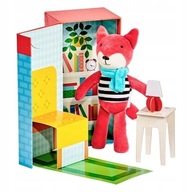 Petit Collage Plyšová hračka v krabici domček Lisek