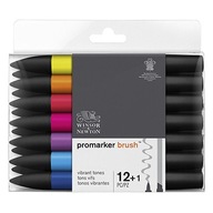 Zestaw Brush Marker - Vibrant Tones, 12 kolorów