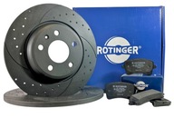 2× Rotinger RT 21355-GL T5 Brzdový kotúč + Rotinger RT 1PD22491 Sada brzdových doštičiek, kotúčové brzdy
