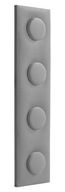 Čalúnený panel Nástenná opierka hlavy imitácia kociek svetlo šedá 50x12,5 cm