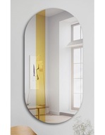 Lustro owalne dekoracyjne złoty pasek EMMA 60x120