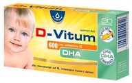 D-VITUM 600 j.m. witamina D dla dzieci 30 kaps.