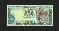 RWANDA 1000 FRANKOV 1988 P-21 GEM UNC absolútne zdokonalený bankový stav