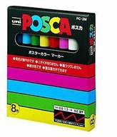 Sada značkovačov POSCA 8 ks Základné PC-3M