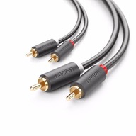 UGREEN PRZEWÓD KABEL AUDIO STEREO WTYK 2X RCA DO 2 X RCA GNIAZDO CINCH 5M