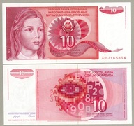 Jugosławia 10 Dinar 1990 P-103 UNC