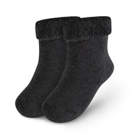Ponožky s vyhrnutím tmavo šedé 18-24 mesiacov