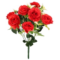 Bukiet sztucznych kwiatów RÓŻA 43 cm CZERWONY