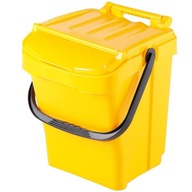 Kosz pojemnik do segregacji śmieci 40L - żółty