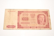 Stary banknot 100 złotych Pracownik 1948 antyk