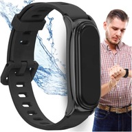 Czarny Pasek do xiaomi mi band 3 4 5 6 opaska duo gumowa kolory silna mocna