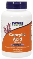 NOW Foods Caprylic Acid 600mg 100 kapsułek