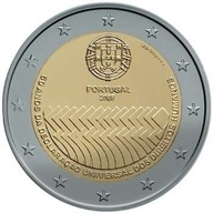 2 euro 2008 60. výročie Deklarácie ľudských práv (Portugalsko) Mincovňa (UNC)
