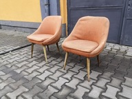 2 Fotele - Design Vintage PRL '60 muszelka