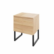 Nočný stolík s dvoma zásuvkami s nožičkami, click-on, šírka 40 cm