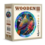 Drevené puzzle Farebný vták 505 dielikov Wooden City