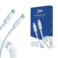 3MK HyperSilicone Cable USB-C/USB-C kabel biały
