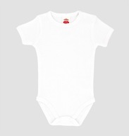 Body niemowlęce Prążek białe krótki rękaw 86cm