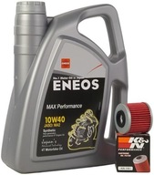 Syntetický motorový olej Eneos Max Performance 4 l 10W-40 + K&N Filters KN-145 olejový filter [kn]