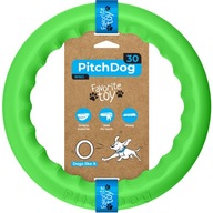Hračka pre psa PitchDog ring na aportovanie, škrabadlo, pr. 28 cm, zelená