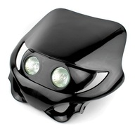 OWIEWKA PRZÓD Z HALOGENAMI LAMPA MOTOCYKL CZARNA