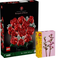 LEGO 10328 ICONS Kytica ruží + LEGO Čerešňové kvety 40725