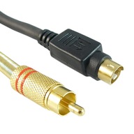 Kábel konektor SVHS S-VIDEO 4p na konektor RCA 15m HQ