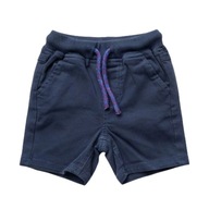 Krátke chlapčenské šortky TOM TAILOR bavlnené s viazaním, tmavomodré veľ. 68