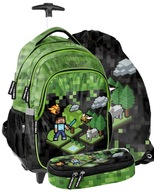 Školský batoh na kolieskach Pixel pre chlapca set