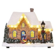 EMOS LED vianočný domček, 20,5 cm, 3x AA, vnútorná, teplá biela DCLW14