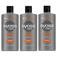 Šampón normálne vlasy Syoss Men Power 440ml x3