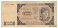 Polska, 500 złotych 1948, ser. AU, st. 5