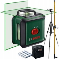 Bosch Laser krzyżowy zielony Bosch PLL 360 + Statyw 135 cm + Tyczka 360 cm