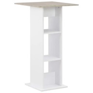 Barový stôl biely a betónový 60x60x110 cm