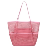 Plážová taška Durable Mesh Storage Travel pink