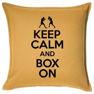 KEEP CALM AND BOX ON poduszka 50x50 prezent