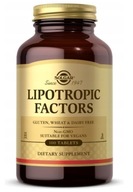 SOLGAR Lipotropic Factors 100 Tablety Lipotropné faktory Metabolizmus