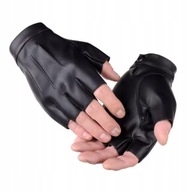 Skórzane rękawiczki bez palców PU Solidne żeńskie