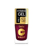 DELIA LAKIER CORAL HYBRID GEL 61 PERŁOWA MALINA