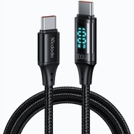 McDodo USB Type C - USB Type C kábel, 1,2 m, fekete