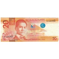Banknot, Filipiny, 20 Piso, 2010, KM:206a, AU(55-5