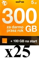 25 x STARTER ORANGE FREE 5 HURT internet 300 GB