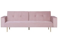 Sofa kanapa rozkładana 3-osobowa różowa