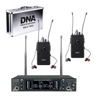 Profesjonalny douszny odsłuch bezprzewodowy + case zestaw DNA IN-EAR DOUBLE