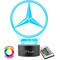 Lampka Nocna z Imieniem Mercedes AMG 3D Led Grawer