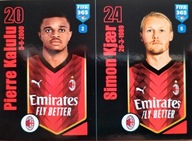 PANINI nálepky FIFA 365 2024 NÁLEPKA 345 a b MILAN KALULU KJAER