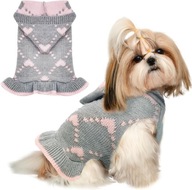 Sukienka sweter dla psa roz S