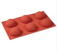 SILIKÓNOVÁ FORMA GULE HEMISFÉRA 3D efekt 6 gúľ 29x 16,5 priemer 6,6 cm