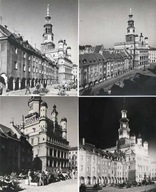 zestaw 4 fotografii Poznań. Stary Rynek. Ratusz